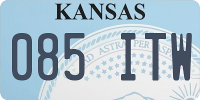 KS license plate 085ITW