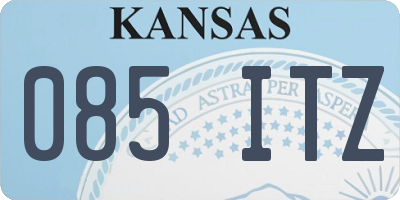 KS license plate 085ITZ