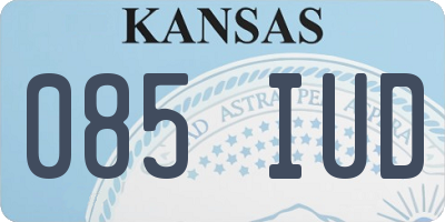 KS license plate 085IUD