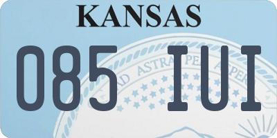 KS license plate 085IUI