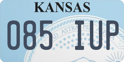 KS license plate 085IUP