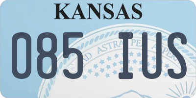 KS license plate 085IUS