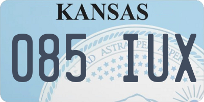 KS license plate 085IUX