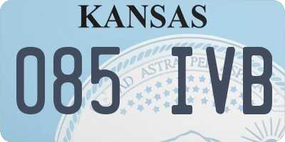 KS license plate 085IVB