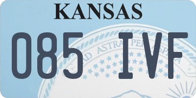 KS license plate 085IVF