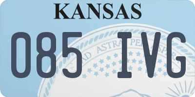 KS license plate 085IVG