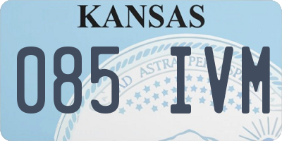 KS license plate 085IVM