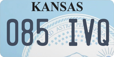 KS license plate 085IVQ