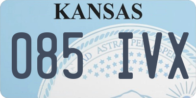 KS license plate 085IVX