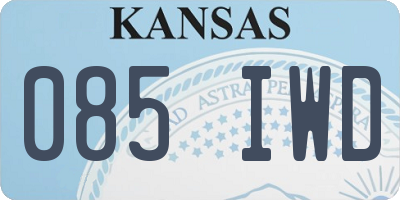 KS license plate 085IWD