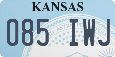 KS license plate 085IWJ