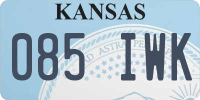KS license plate 085IWK