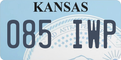 KS license plate 085IWP