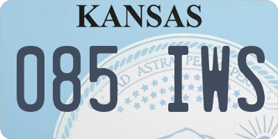 KS license plate 085IWS