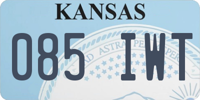 KS license plate 085IWT