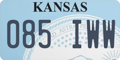 KS license plate 085IWW
