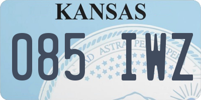 KS license plate 085IWZ
