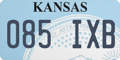 KS license plate 085IXB