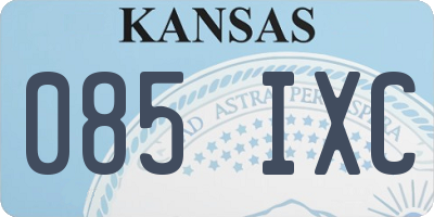 KS license plate 085IXC