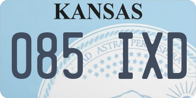 KS license plate 085IXD