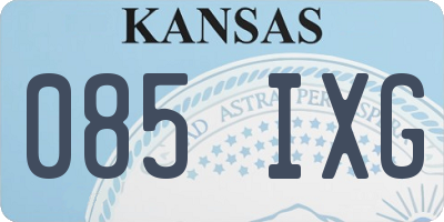 KS license plate 085IXG