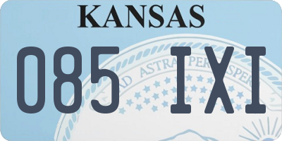 KS license plate 085IXI