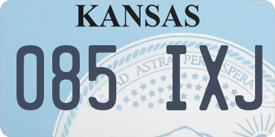 KS license plate 085IXJ