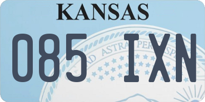 KS license plate 085IXN