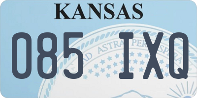 KS license plate 085IXQ
