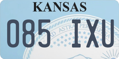 KS license plate 085IXU
