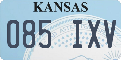 KS license plate 085IXV
