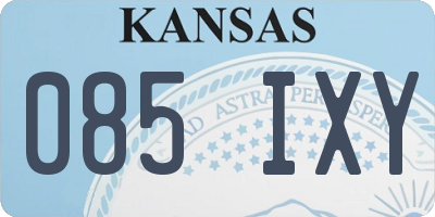 KS license plate 085IXY