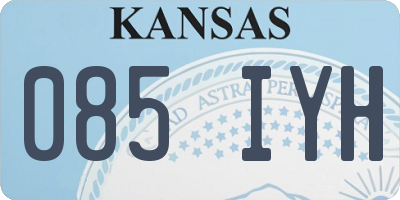 KS license plate 085IYH