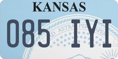 KS license plate 085IYI