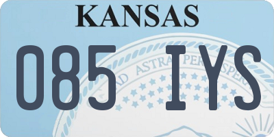 KS license plate 085IYS