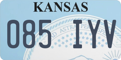 KS license plate 085IYV