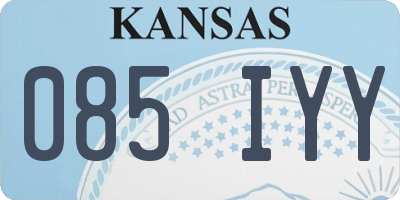 KS license plate 085IYY