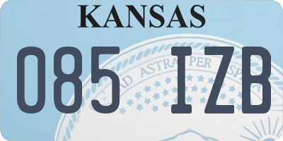 KS license plate 085IZB