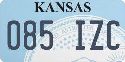 KS license plate 085IZC