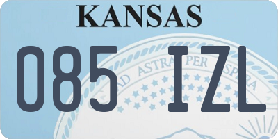 KS license plate 085IZL
