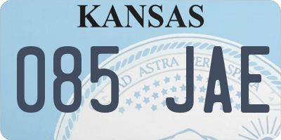 KS license plate 085JAE