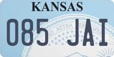 KS license plate 085JAI