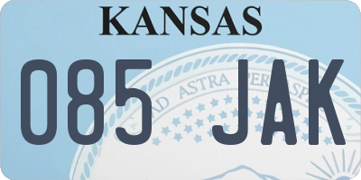 KS license plate 085JAK