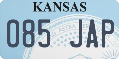KS license plate 085JAP