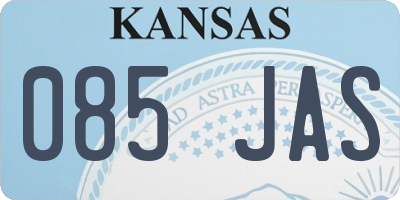 KS license plate 085JAS