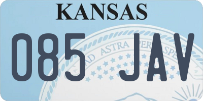 KS license plate 085JAV