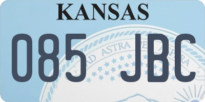 KS license plate 085JBC