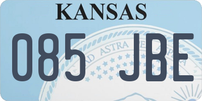 KS license plate 085JBE