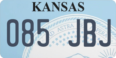 KS license plate 085JBJ