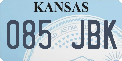 KS license plate 085JBK